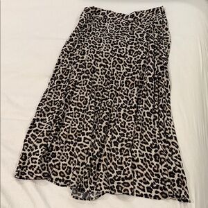 H&M Leopard Print A-Line Skirt
